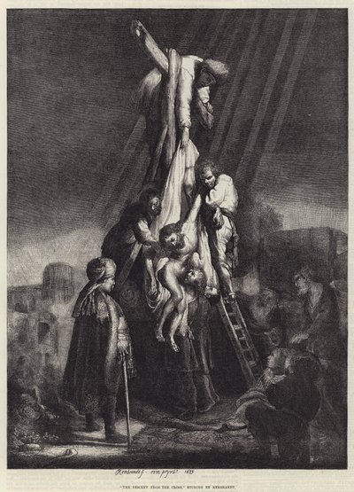 Laskeutuminen ristiltä tekijältä Rembrandt van Rijn