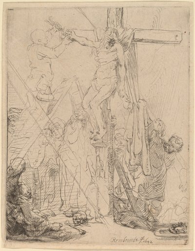 Laskeutuminen ristiltä: luonnos tekijältä Rembrandt van Rijn