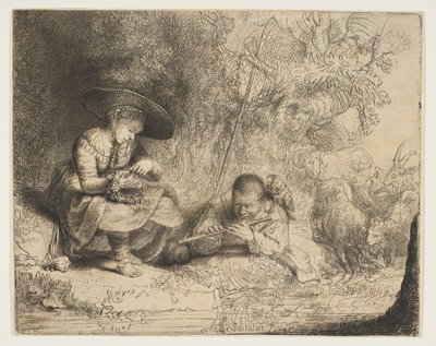 Huilusoittaja, 1642. tekijältä Rembrandt van Rijn