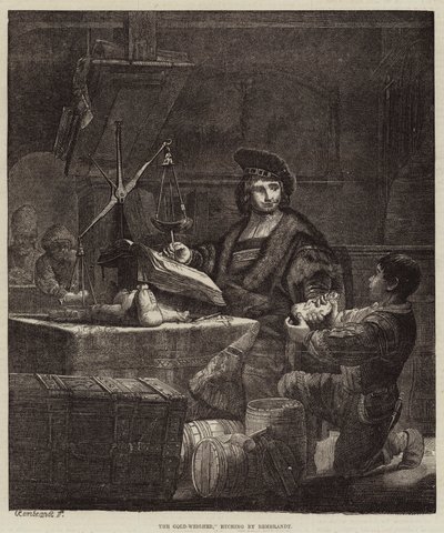 Kultainen punnitsija tekijältä Rembrandt van Rijn
