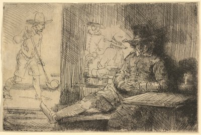 Golfin pelaaja tekijältä Rembrandt van Rijn
