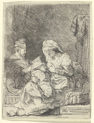Pyhä perhe tekijältä Rembrandt van Rijn