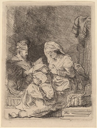 Pyhä perhe tekijältä Rembrandt van Rijn