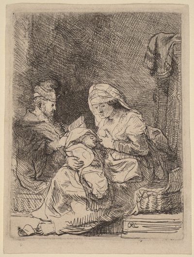 Pyhä perhe tekijältä Rembrandt van Rijn