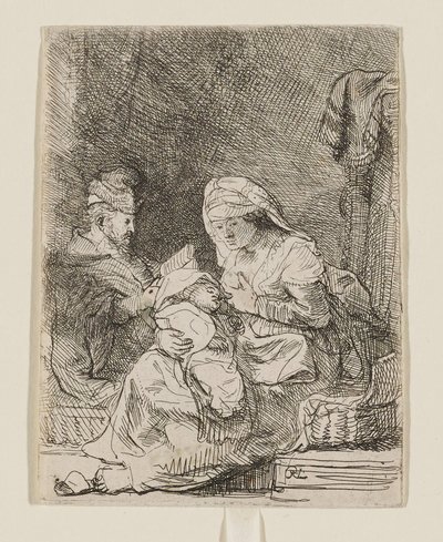 Pyhä perhe tekijältä Rembrandt van Rijn