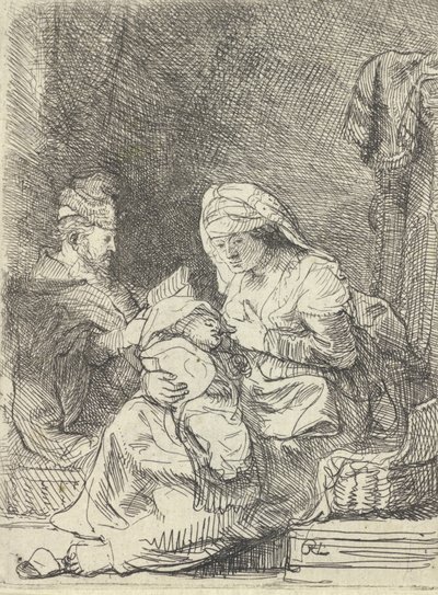 Pyhä perhe, n. 1632. tekijältä Rembrandt van Rijn