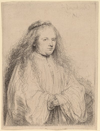 Pieni juutalainen morsian (Saskia pyhänä Katariinana) tekijältä Rembrandt van Rijn