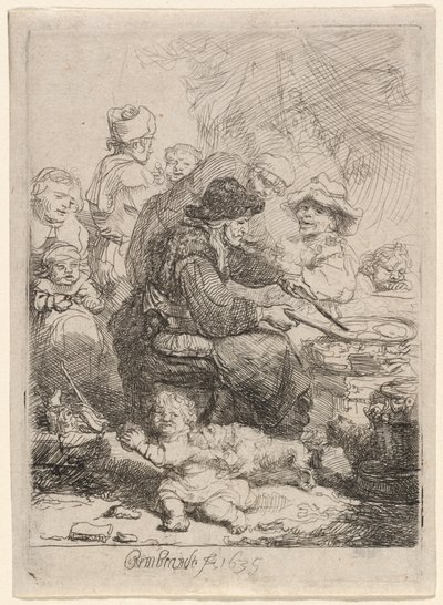 Pannukakkunainen tekijältä Rembrandt van Rijn
