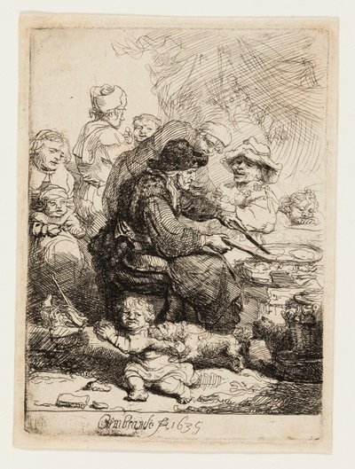 Pannukakkunainen tekijältä Rembrandt van Rijn