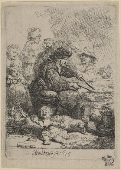 Pannukakkunainen tekijältä Rembrandt van Rijn