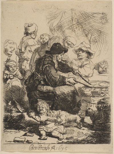 Pannukakkunainen, 1635. tekijältä Rembrandt van Rijn