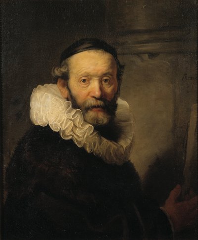 Saarnaaja Johannes Uttenbogaert, noin 1633 tekijältä Rembrandt van Rijn