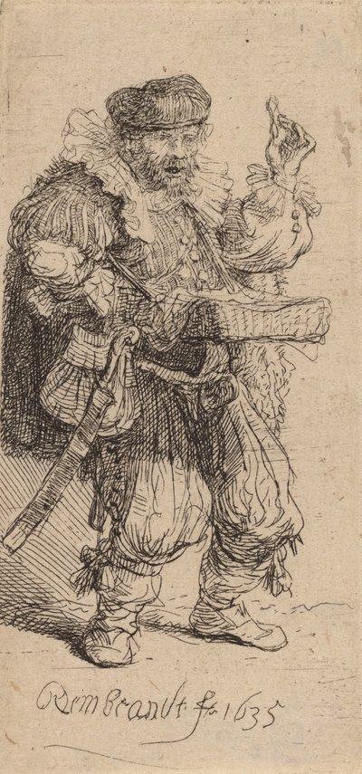 Quacksalver, 1635. tekijältä Rembrandt van Rijn