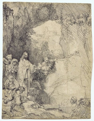 Lasaruksen herättäminen tekijältä Rembrandt van Rijn