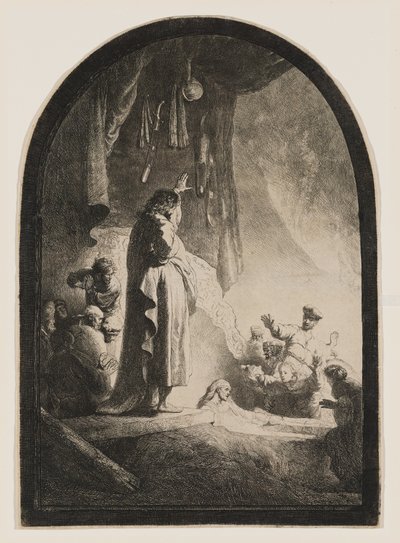 Lazaruksen herättäminen kuolleista tekijältä Rembrandt van Rijn
