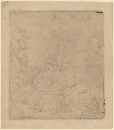 Loput lennossa: kevyesti syövytetty, 1645. tekijältä Rembrandt van Rijn