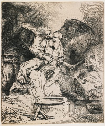 Iisakin uhraus tekijältä Rembrandt van Rijn
