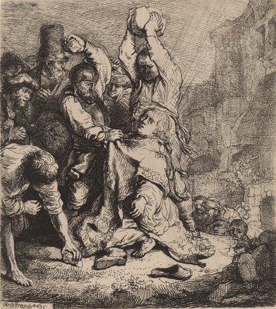 Pyhän Stefanoksen kivittäminen, 1635. tekijältä Rembrandt van Rijn