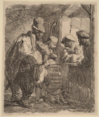 Kiertävät muusikot tekijältä Rembrandt van Rijn