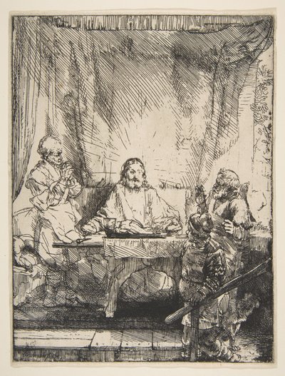 Illallinen Emmauksessa, 1654. tekijältä Rembrandt van Rijn