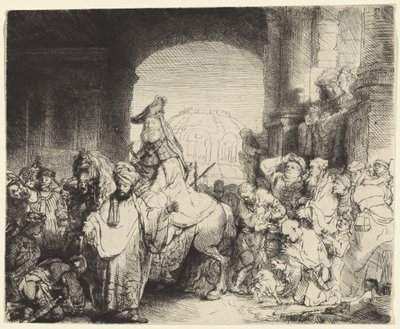Mordekain voitto tekijältä Rembrandt van Rijn