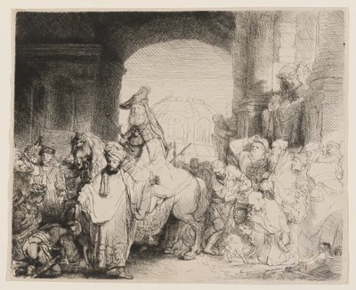 Mordekain voitto tekijältä Rembrandt van Rijn