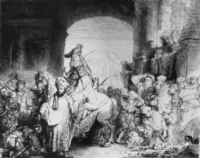 Mordokain riemuvoitto, noin 1640 tekijältä Rembrandt van Rijn