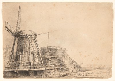 Tuulimylly tekijältä Rembrandt van Rijn