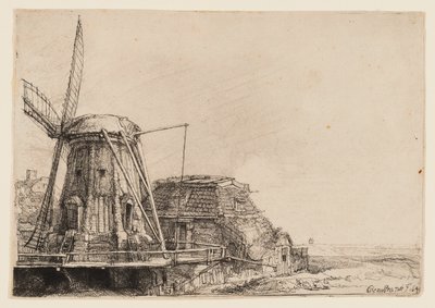 Tuulimylly tekijältä Rembrandt van Rijn