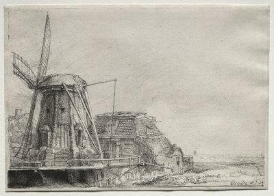 Tuulimylly tekijältä Rembrandt van Rijn
