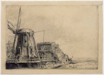 Tuulimylly tekijältä Rembrandt van Rijn