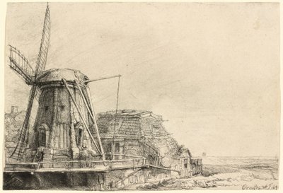 Tuulimylly tekijältä Rembrandt van Rijn