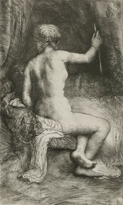 Nainen nuolen kanssa, 1661 tekijältä Rembrandt van Rijn
