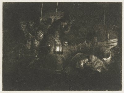 Paimenien kumarrus: yökuva tekijältä Rembrandt van Rijn