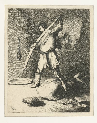 Pyhän Johannes Kastajan mestaus tekijältä Rembrandt van Rijn
