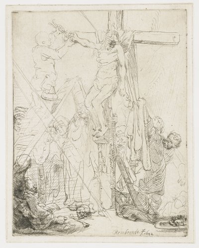 Laskeutuminen ristiltä: luonnos tekijältä Rembrandt van Rijn
