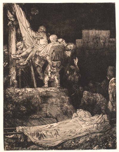 Laskeutuminen ristiltä: soihdun valossa tekijältä Rembrandt van Rijn