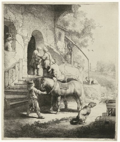 Laupias samarialainen tekijältä Rembrandt van Rijn