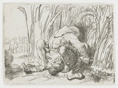 Munkki maissipellolla tekijältä Rembrandt van Rijn