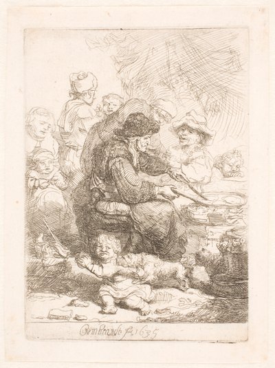 Pannukakkunainen tekijältä Rembrandt van Rijn