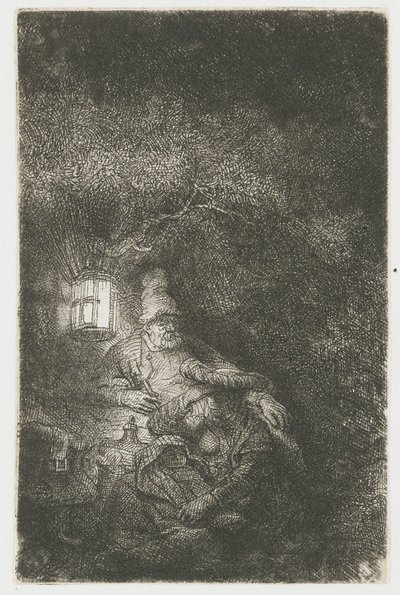 Loput Egyptiin suuntautuvasta lennosta: yökuva tekijältä Rembrandt van Rijn
