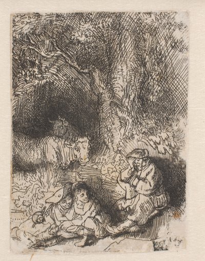 El pastor adormit finlandès tekijältä Rembrandt van Rijn