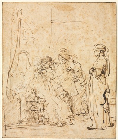 Tobias Healing His Fathers sokeuden, c. 1640-45. tekijältä Rembrandt van Rijn