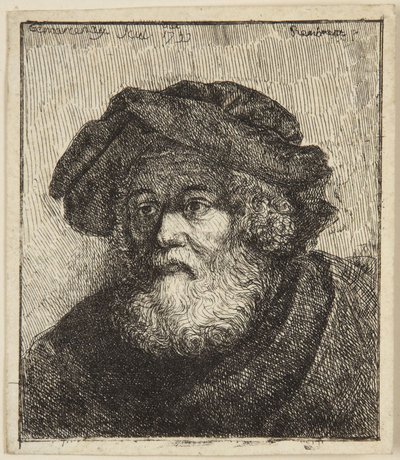 Vanha mies päähineessä tekijältä Rembrandt van Rijn