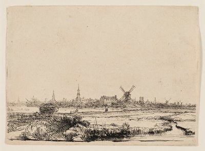 Bøn om regNäkymä Amsterdamiin Kadijknilta. Kulkue i Apennenerne tekijältä Rembrandt van Rijn