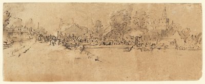 Näkymä Diemenistä tekijältä Rembrandt van Rijn