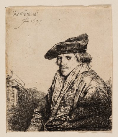 Nuori mies samettilipsissä (Petrus Sylvius?) tekijältä Rembrandt van Rijn