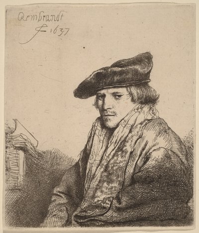 Nuori mies samettilakissa (Petrus Sylvius) tekijältä Rembrandt van Rijn