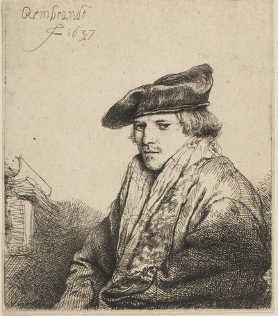 Nuori mies samettilipsissä Ferdinand Bol, 1637. tekijältä Rembrandt van Rijn