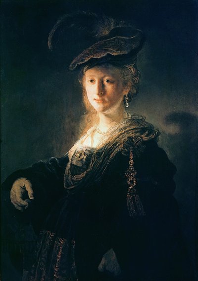 Nuori nainen Fancy Dress tekijältä Rembrandt van Rijn